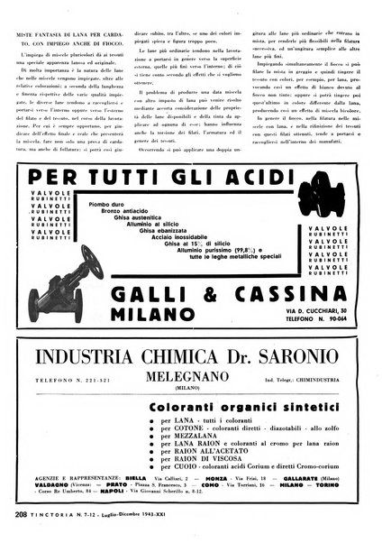 Tinctoria i progressi delle industrie tintorie e tessili