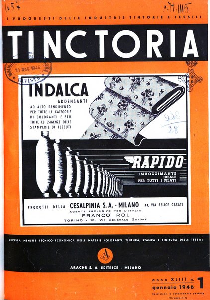 Tinctoria i progressi delle industrie tintorie e tessili