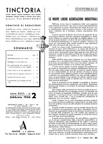 Tinctoria i progressi delle industrie tintorie e tessili