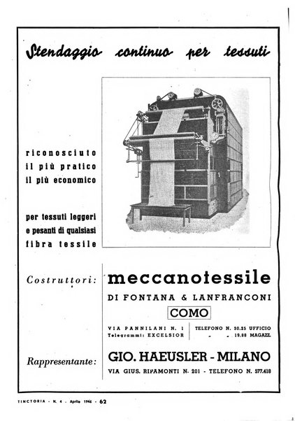 Tinctoria i progressi delle industrie tintorie e tessili