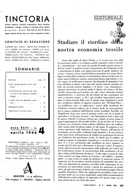 Tinctoria i progressi delle industrie tintorie e tessili