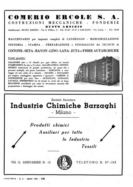 Tinctoria i progressi delle industrie tintorie e tessili