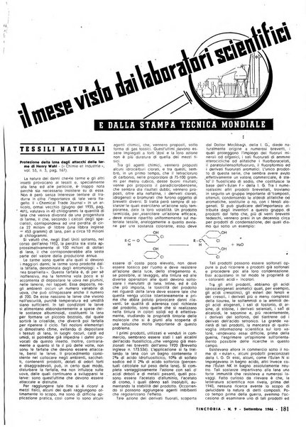 Tinctoria i progressi delle industrie tintorie e tessili