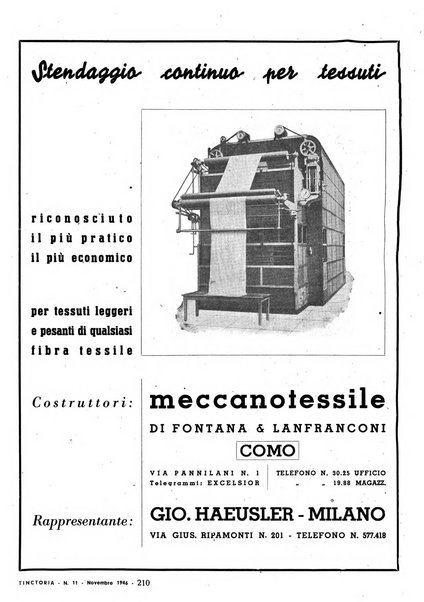 Tinctoria i progressi delle industrie tintorie e tessili