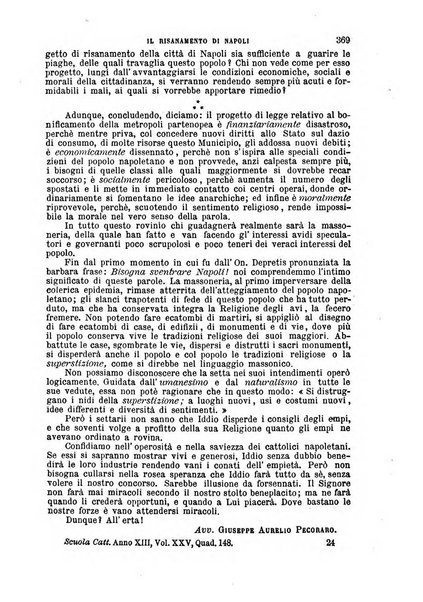 La scuola cattolica periodico religioso scientifico letterario