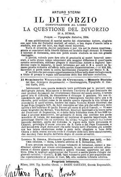 La scuola cattolica periodico religioso scientifico letterario