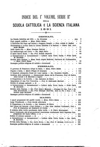 La scuola cattolica periodico religioso scientifico letterario