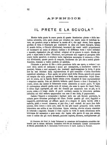 La scuola cattolica periodico religioso scientifico letterario