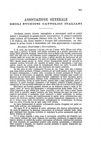 La scuola cattolica periodico religioso scientifico letterario