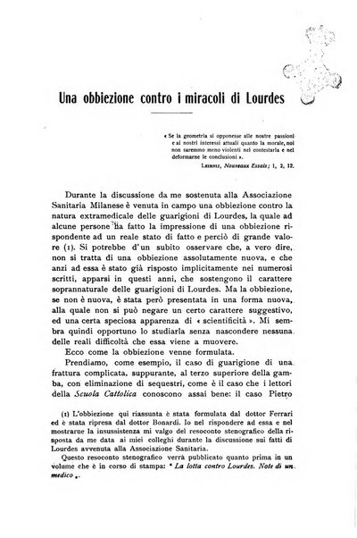 La scuola cattolica periodico religioso scientifico letterario