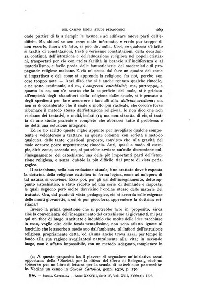 La scuola cattolica periodico religioso scientifico letterario