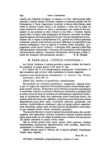 La scuola cattolica periodico religioso scientifico letterario