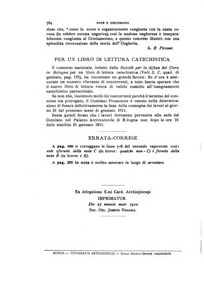 La scuola cattolica periodico religioso scientifico letterario