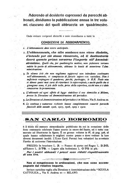 La scuola cattolica periodico religioso scientifico letterario