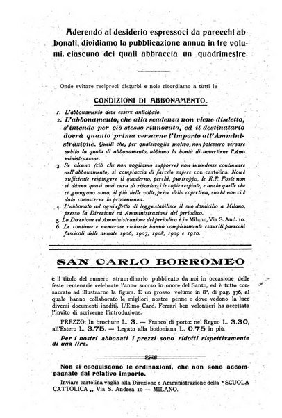 La scuola cattolica periodico religioso scientifico letterario