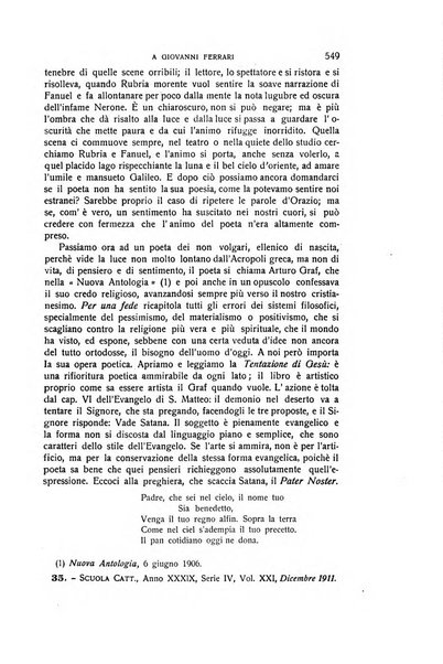 La scuola cattolica periodico religioso scientifico letterario