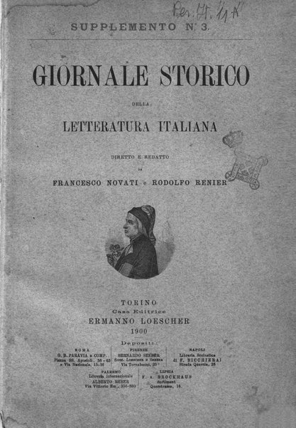 Giornale storico della letteratura italiana. Supplemento