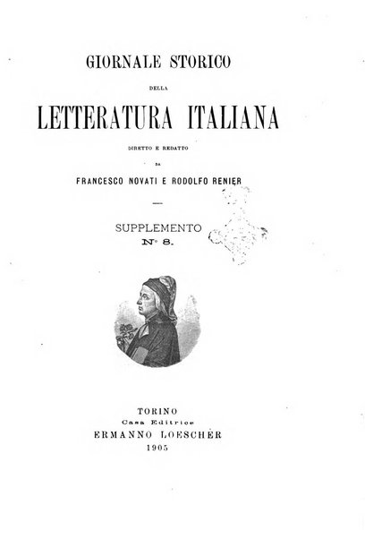 Giornale storico della letteratura italiana. Supplemento