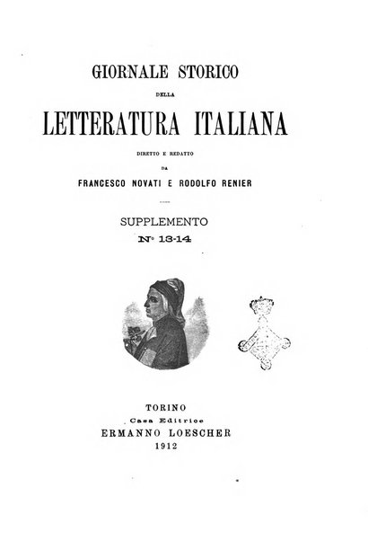 Giornale storico della letteratura italiana. Supplemento