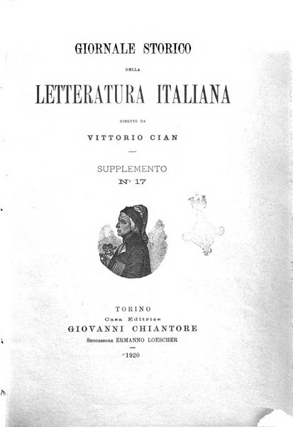 Giornale storico della letteratura italiana. Supplemento