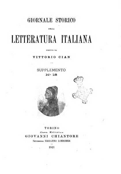 Giornale storico della letteratura italiana. Supplemento