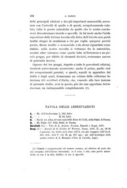 Giornale storico della letteratura italiana. Supplemento