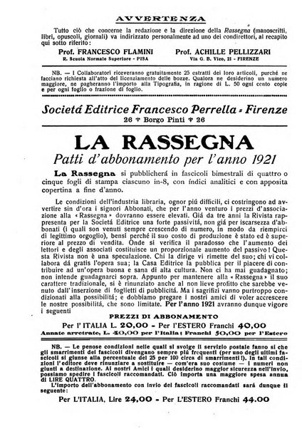 La rassegna