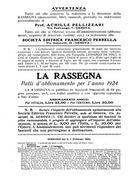 La rassegna