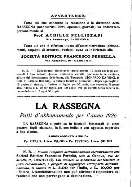 La rassegna