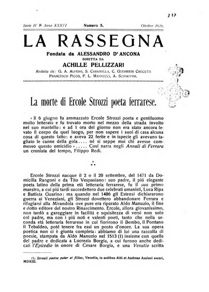 La rassegna