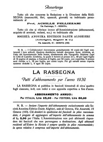 La rassegna