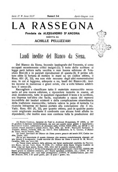 La rassegna