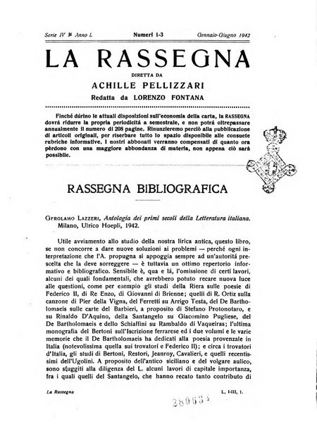 La rassegna