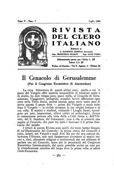 La rivista del clero italiano