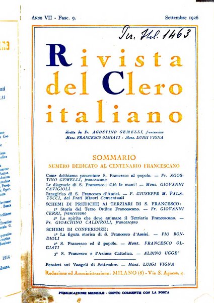 La rivista del clero italiano