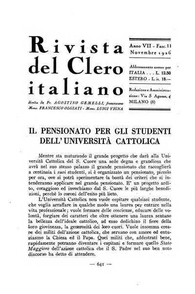 La rivista del clero italiano