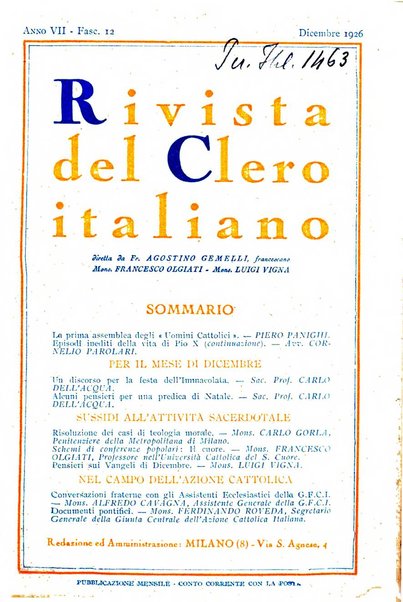 La rivista del clero italiano