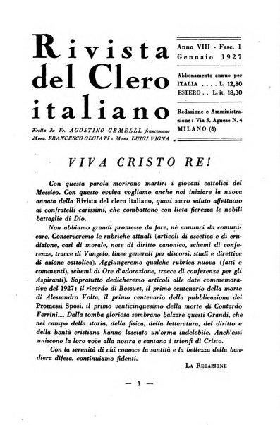 La rivista del clero italiano