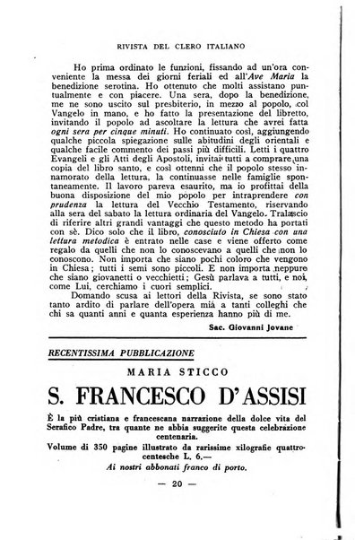 La rivista del clero italiano