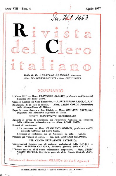 La rivista del clero italiano