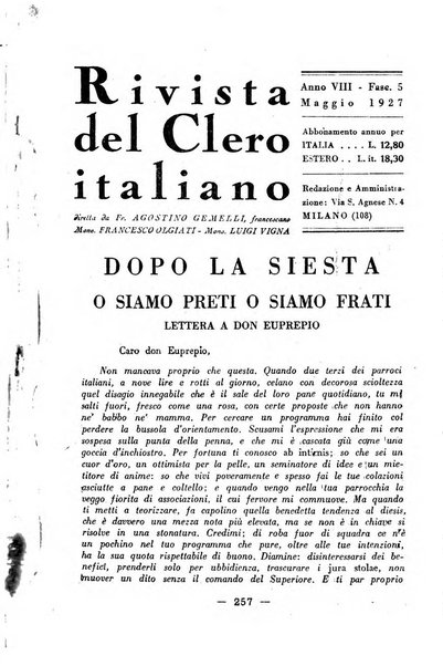 La rivista del clero italiano