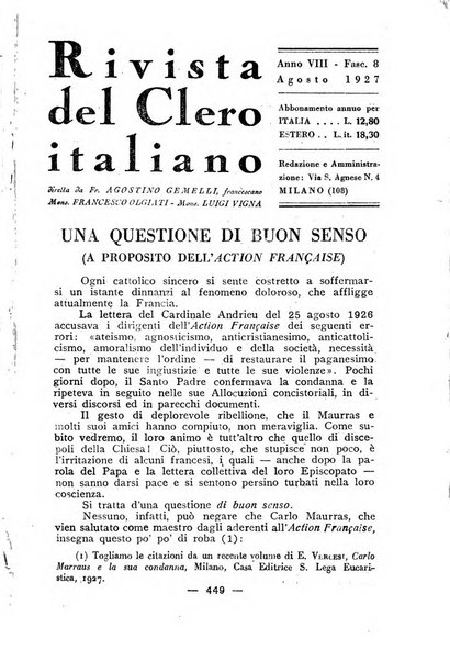 La rivista del clero italiano