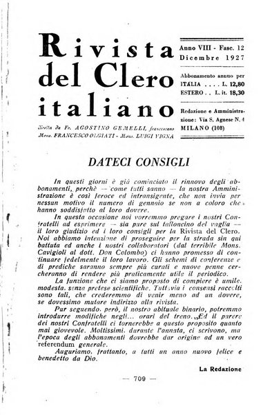 La rivista del clero italiano