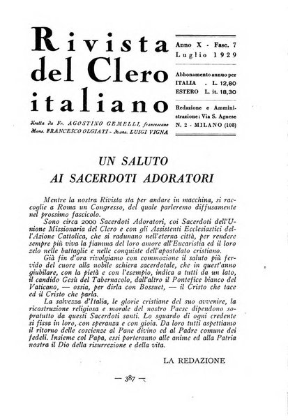 La rivista del clero italiano