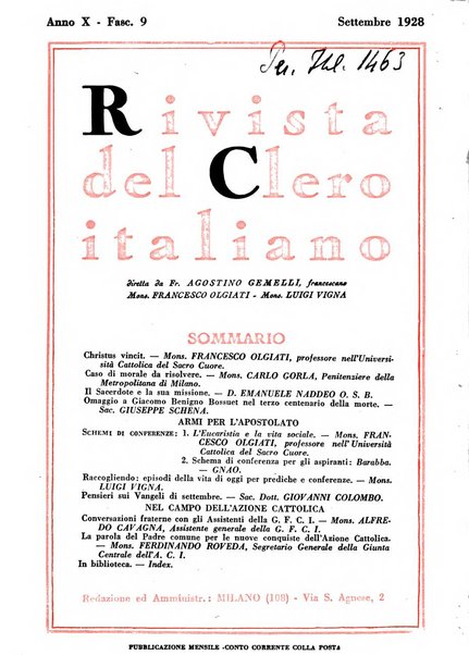 La rivista del clero italiano