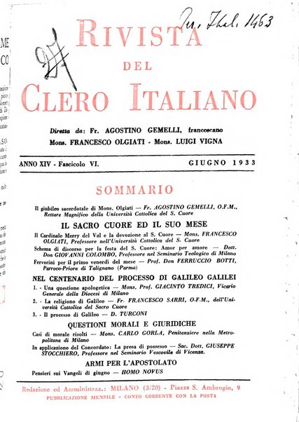 La rivista del clero italiano