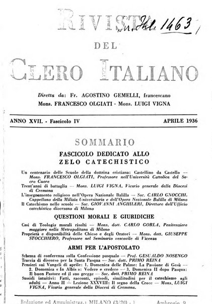 La rivista del clero italiano