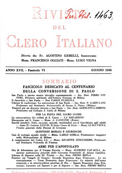 La rivista del clero italiano