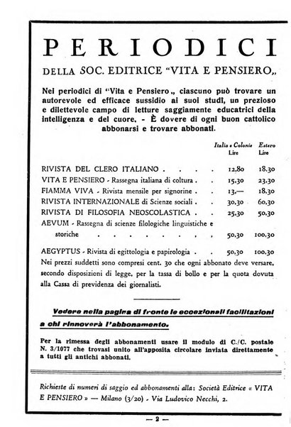 La rivista del clero italiano