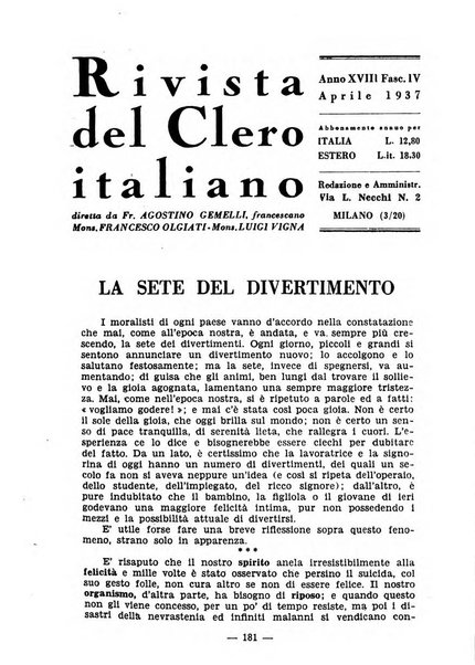 La rivista del clero italiano